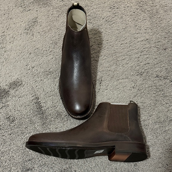 Crown Vintage Men's Dark Brown Leather Chelsea Boots - Picture 6 of 8